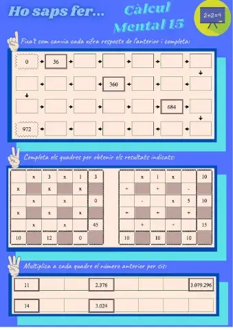 Càlcul Mental 15-A