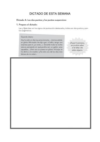 Dictado de la semana 20-01