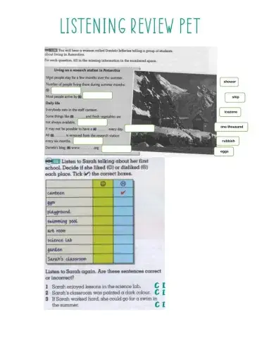 Listening PET Practice