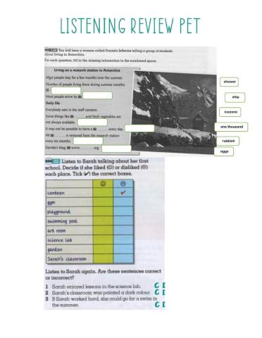 Listening PET Practice