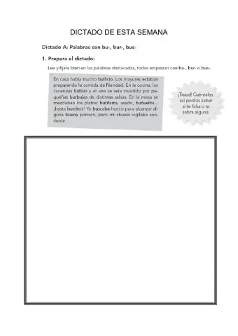 Dictado de la semana 27-01