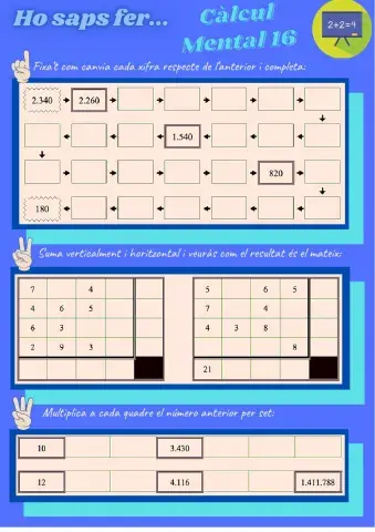 Càlcul Mental 16-A