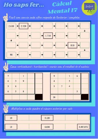 Càlcul Mental 17-A