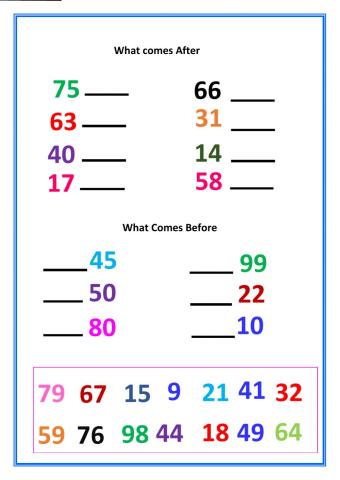 After & Before number