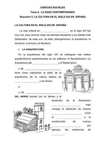 La cultura del siglo XIX en España
