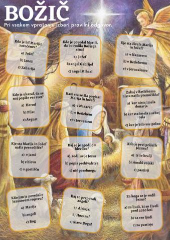 Kviz o Jezusovem rojstvu