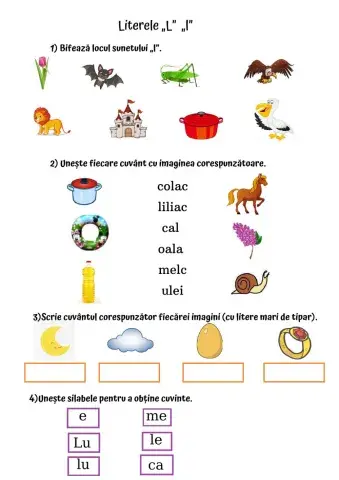 Literele „L”  „l” 