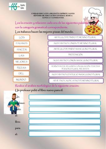 Análisis morfológico de oraciones