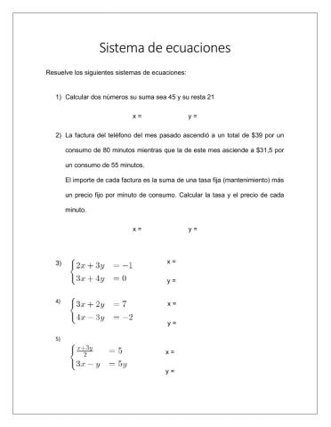 Sistema de Ecuaciones por Azael Fuentes Mate 5B