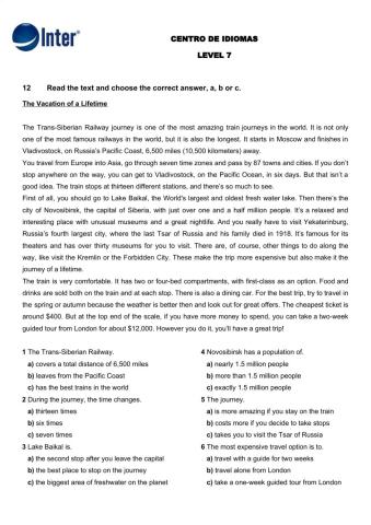 Exam level 7 part 6