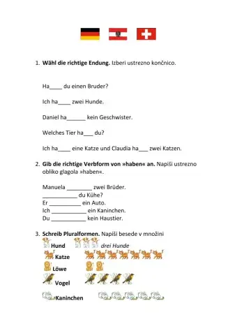 Haben, Tiere, Plural