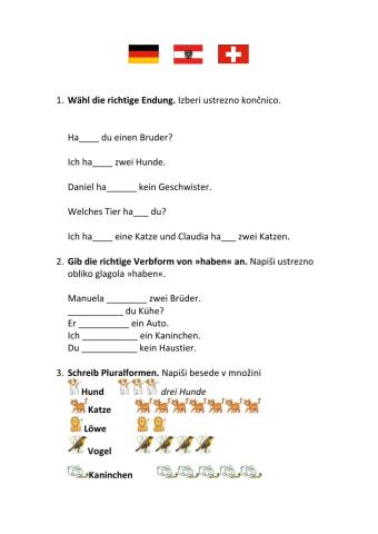 Haben, Tiere, Plural