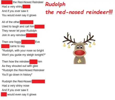 Rudolph the red-nosed reindeer