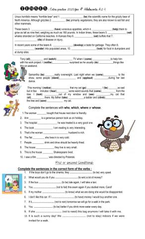 Extra Grammar Practice