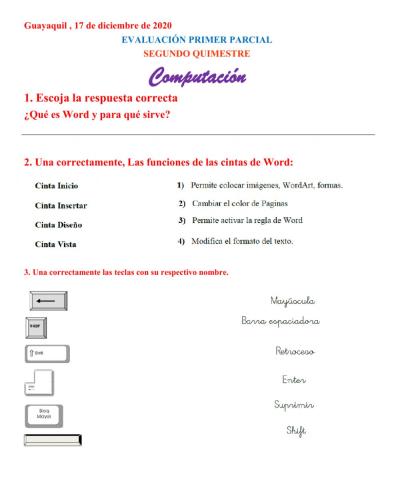 Evaluación computación