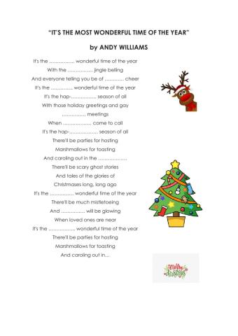 It's the most wonderful time of the year SONG