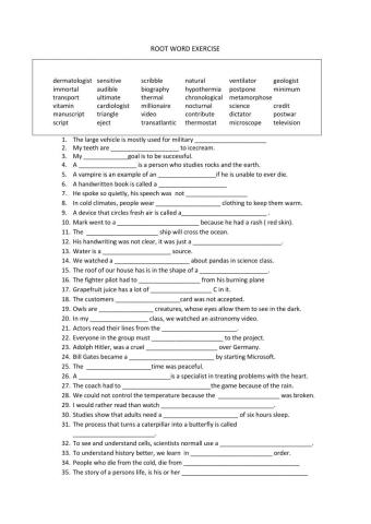 Root Words