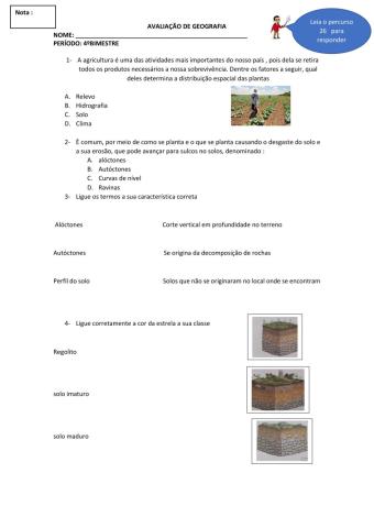 Revisão quarto bimestre