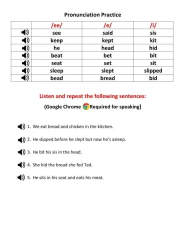 Pronunciation Practice