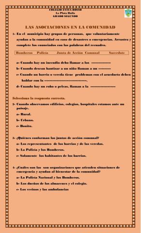 Asociaciones en la comunidad