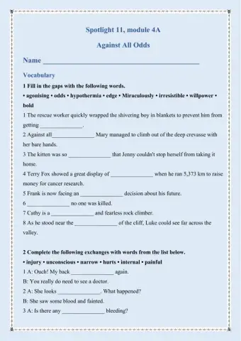 Spotlight 11. Module 4A