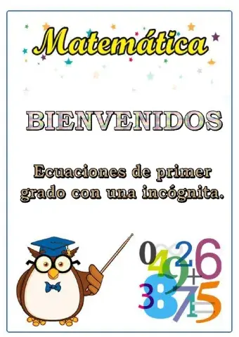 Ecuaciones de primer grado con una incógnita