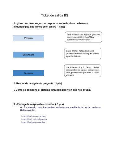 Ticket de Salida Ciencias Básica Superior