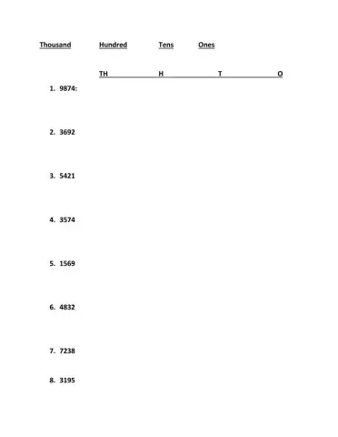 Place Value Practice