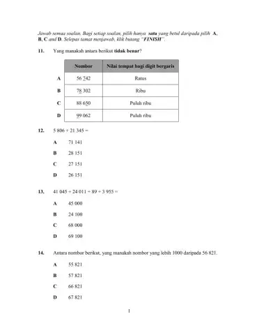 Ulangkaji 2 Matematik Tahun 4