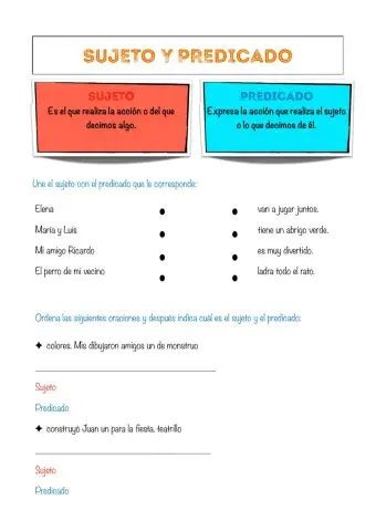 Sujeto y predicado