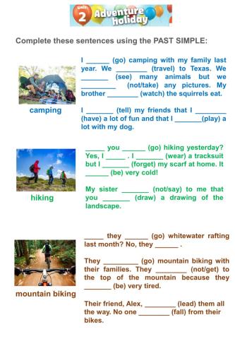 UNIT 2: PAST SIMPLE WITH VOCABULARY