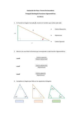 Triangulo rectángulo-funciones trigonométricas