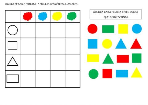 Cuadro dobe entrada- color y forma
