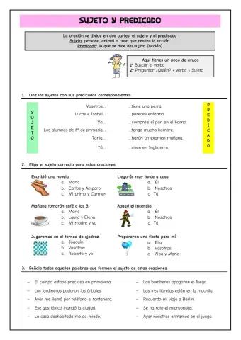 Sujeto y predicado