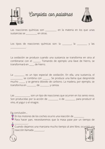 Las reacciones químicas