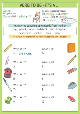 Verb to be - It's a - They are