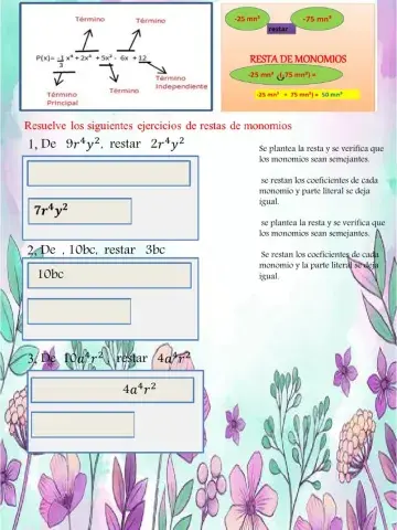 Resta de monomios
