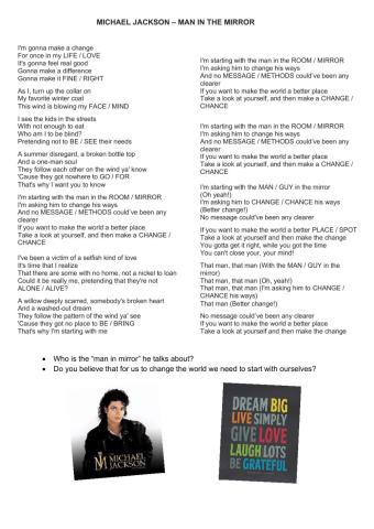 Michael Jackson - Man in the mirror