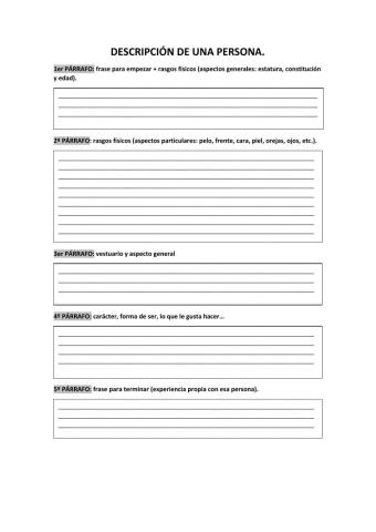 Descripción de personas.