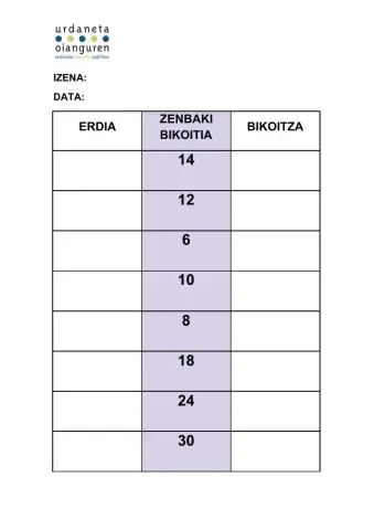Erdia bikoitza 0-30