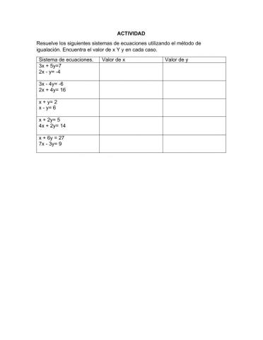 Sistema de ecuaciones lineales