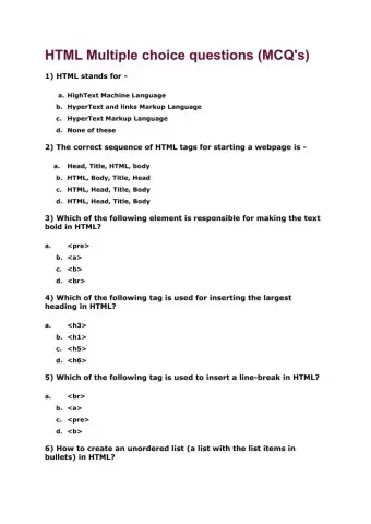 Html mcq1