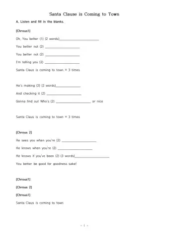 Santa Clause is coming to town