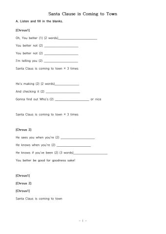 Santa Clause is coming to town