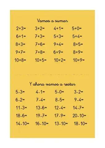 Sumas y restas