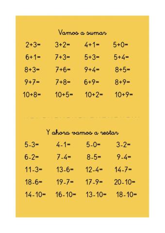 Sumas y restas