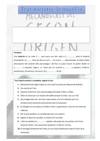 Literatura: la novel·la