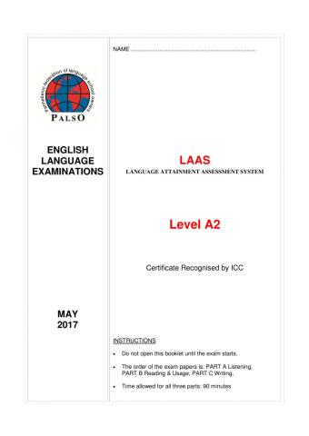 LAAS A2 May 2017