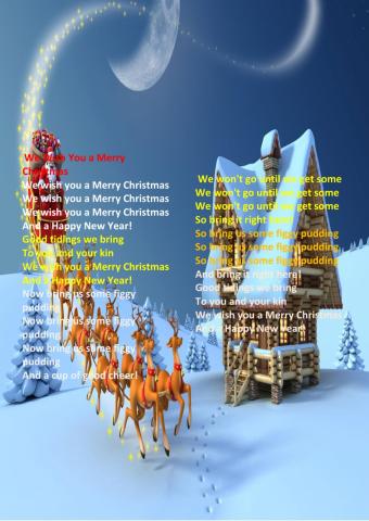 We wish you a merry christmas