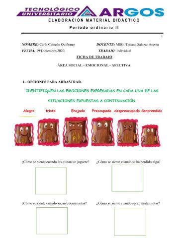 Área social - emocional - afectiva.